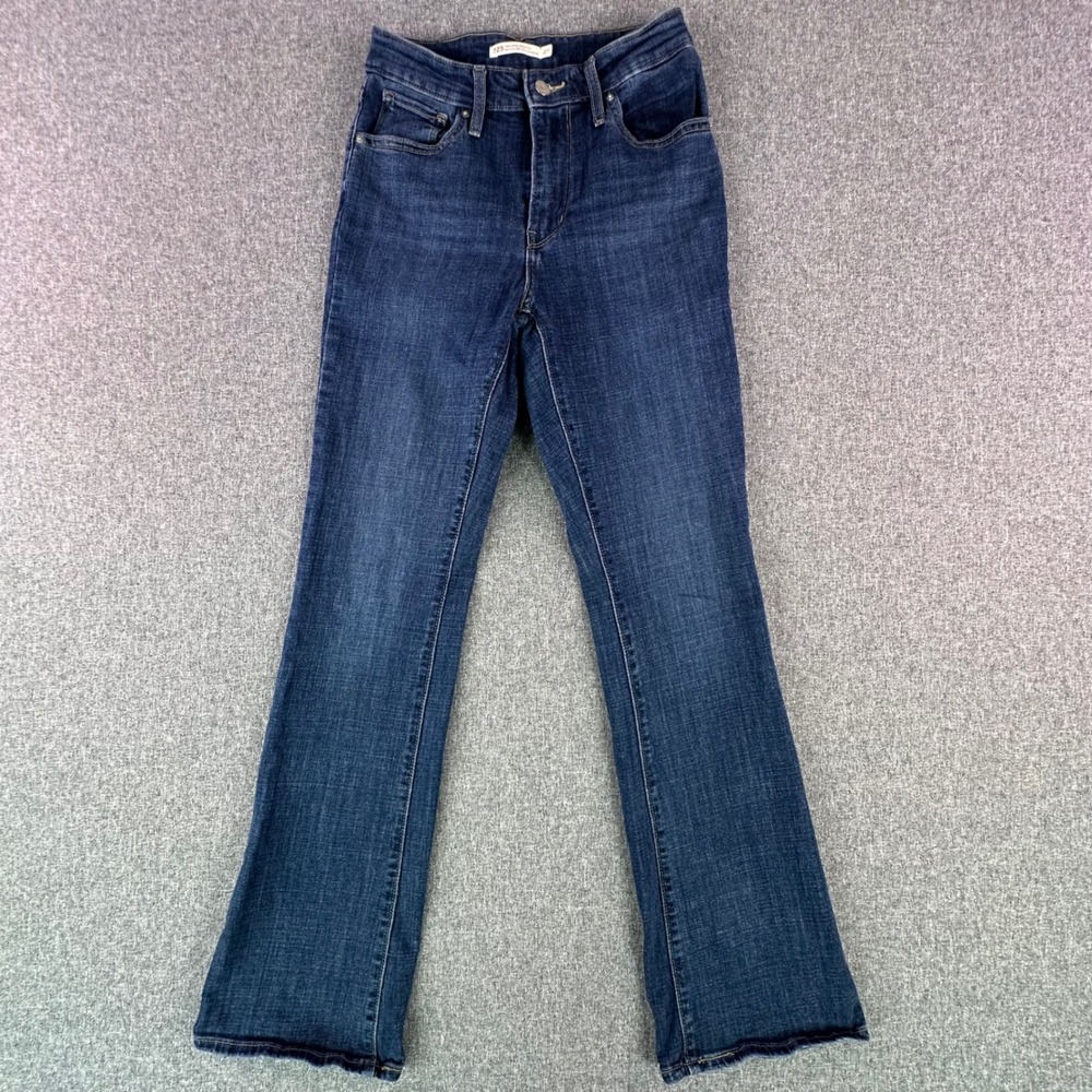 Levi's Jeans Women 27 725 High Rise Bootcut Blue Dark Wash Denim 18759-0038